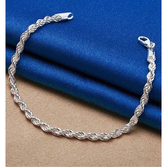 Silver Rope Bracelet - Picture 1 of 3